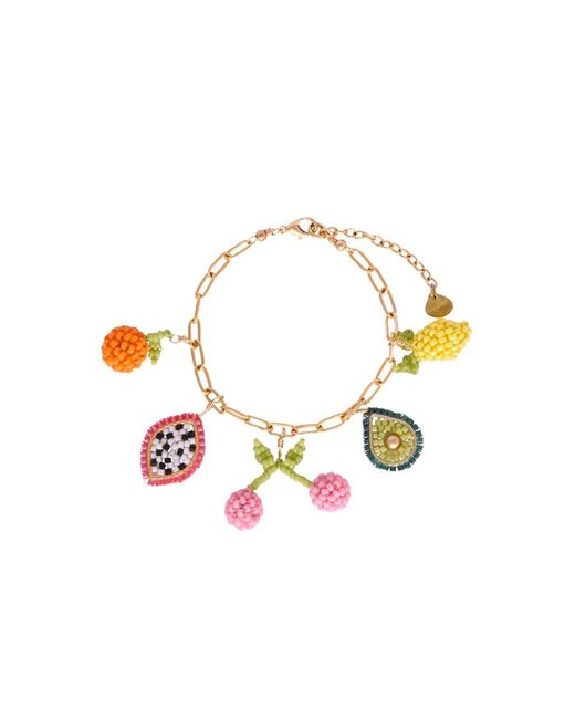 Mishky Metallic Frutty Charms Fruit Bracelet