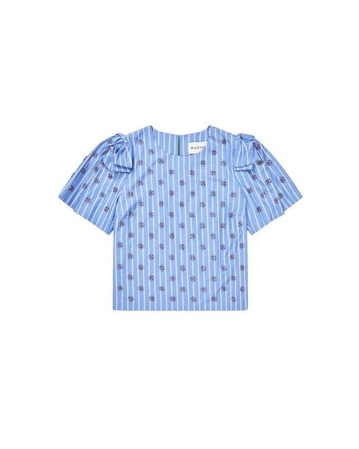 Munthe Blue Vapouri Blouse