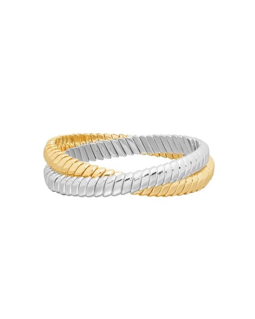 Roxanne Assoulin White Double Cobra Bracelet