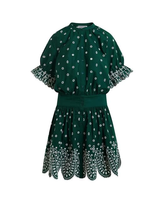 Essentiel Antwerp Green Kaylani Embroidered Dress