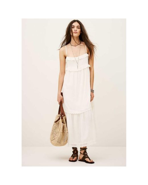 Ba&sh Natural Penny Organic Cotton Midaxi Dress