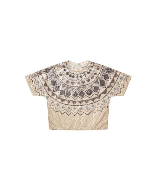 Munthe Natural Vunny Sequin Top