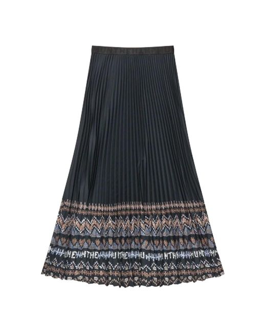 Munthe Blue Taulla Pleated Skirt