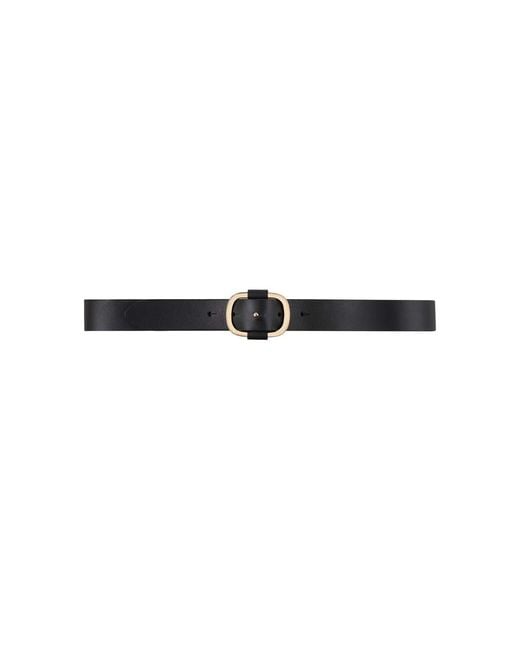 Ba&sh Black Small Leather Banel Belt