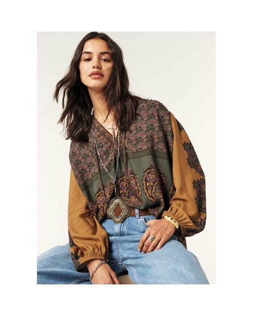 Ba&sh Brown Baker Blouse