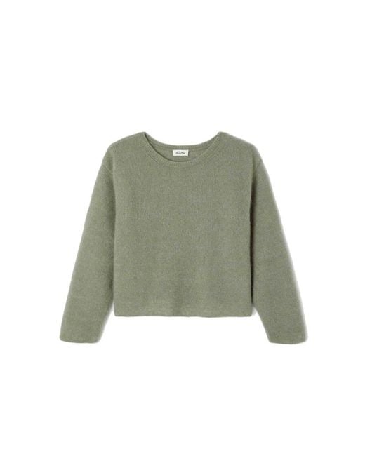 American Vintage Green Vitow Alpaca Blend Jumper