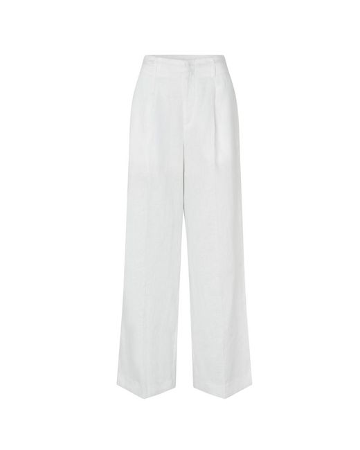 Dea Kudibal White Dabrinadea Linen Trousers