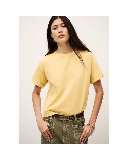 Ba&sh Yellow Rosie Organic Cotton T-Shirt