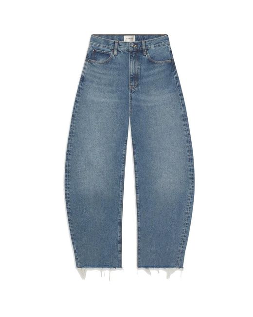 FRAME Blue The Bubble High Rise Crop Jean