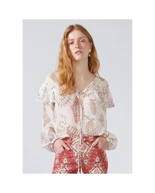 Hayley Menzies Multicolor Dylan Ruffle Sleeve Blouse