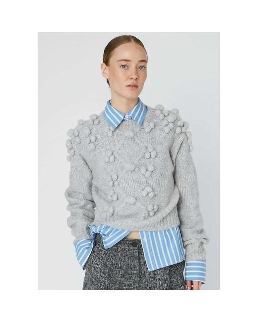Stella Nova Blue Cable Knit Jumper With Bobbles
