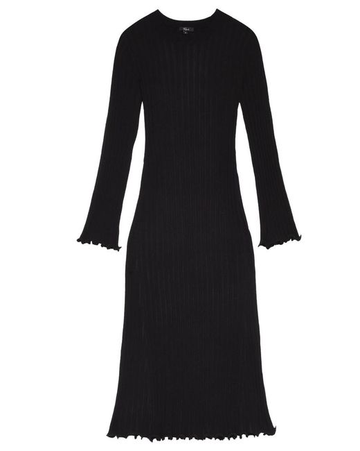 Rails Black Marin Knitted Ribbed Dress