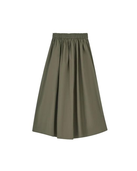 SKALL Green Dagny Organic Cotton Midaxi Skirt