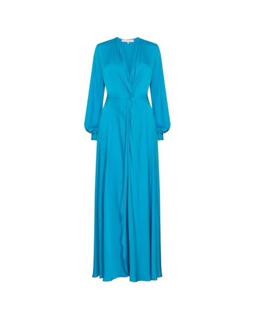 Nouvelle Silk95five Blue Palm Beach Club Silk Dress
