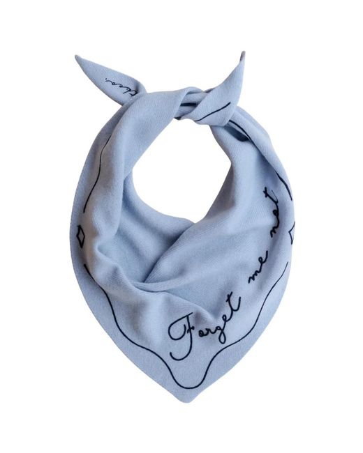 TBCo Blue Merino Wool Triangle Scarf