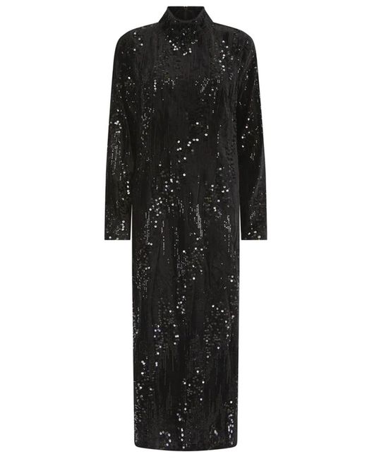 Nooki Design Black Aurora Velvet Sequin Dress