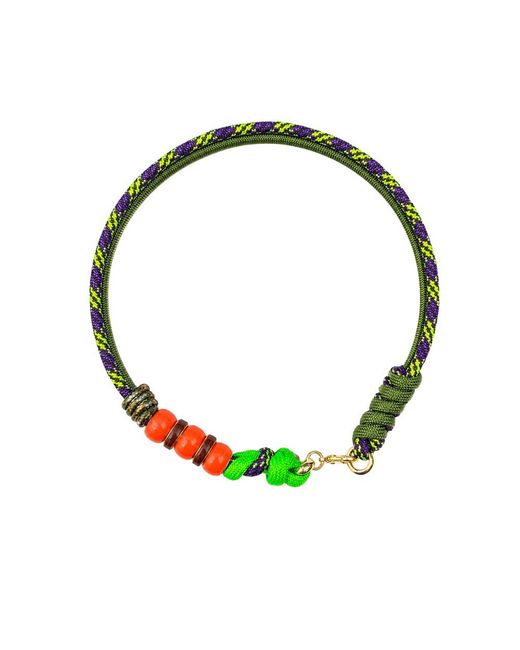 Roxanne Assoulin Green Supersize Happy Cord Necklace
