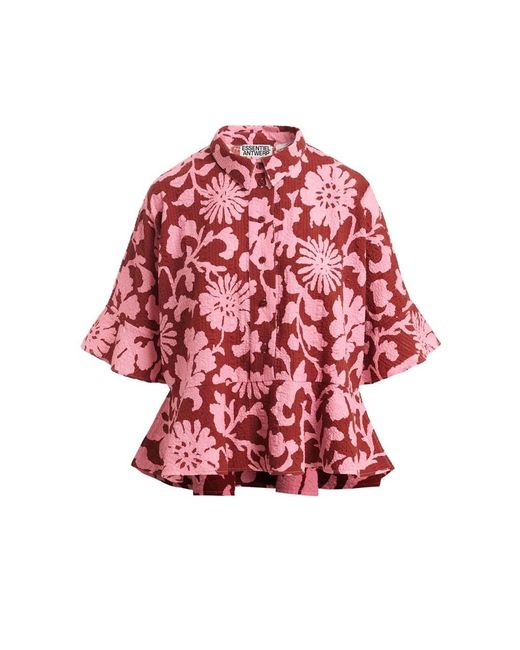 Essentiel Antwerp Red Jaylee Peplum Shirt
