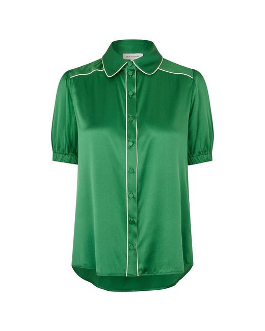 Dea Kudibal Green Violetadea Silk Blouse