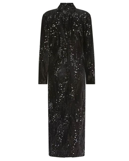 Nooki Design Black Aurora Velvet Sequin Dress