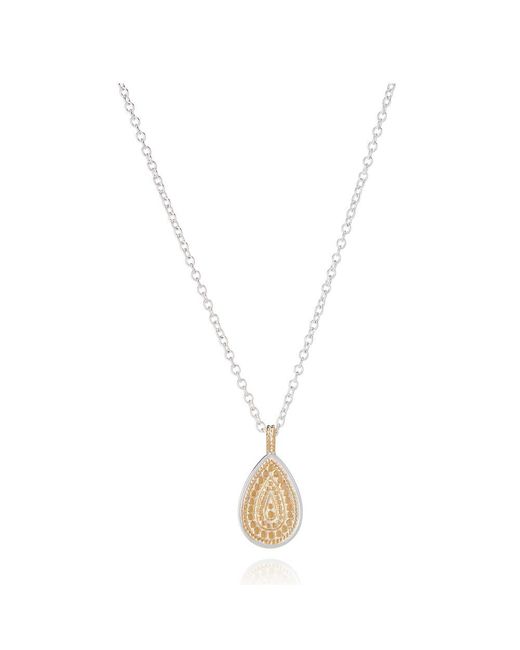 Anna Beck Metallic Signature Beaded Single Drop Pendant Necklace