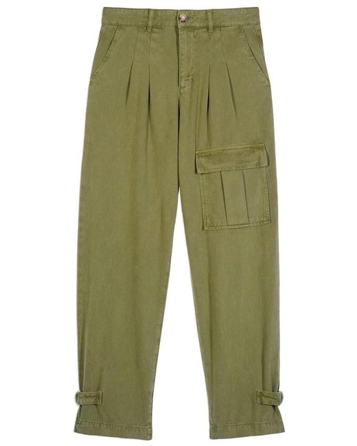 Ba&sh Green Maroon Cargo Pants