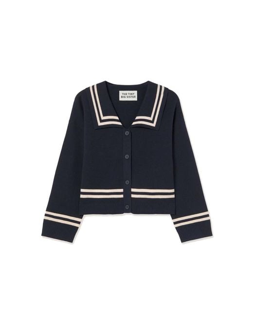 The Tiny Big Sister Blue Sailor Cardigan