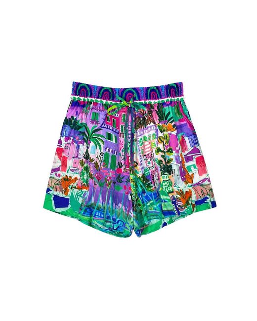Inoa Blue Clyde Crepe Shorts