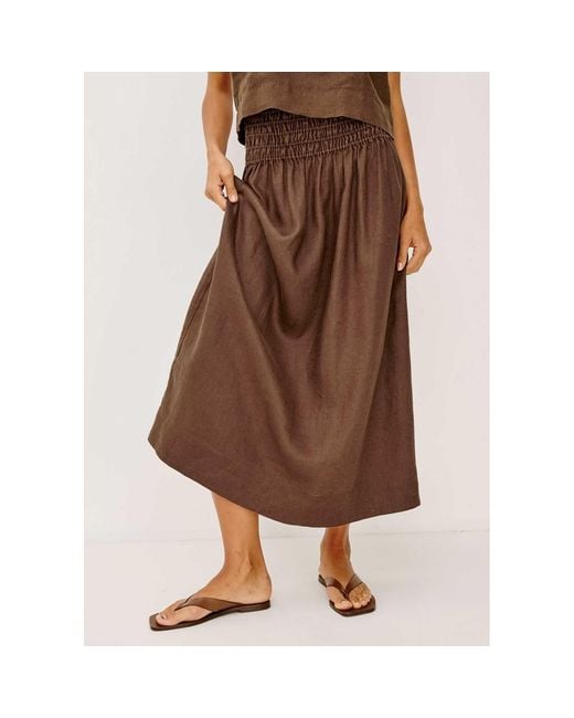 Rails Brown Alessa Linen Skirt