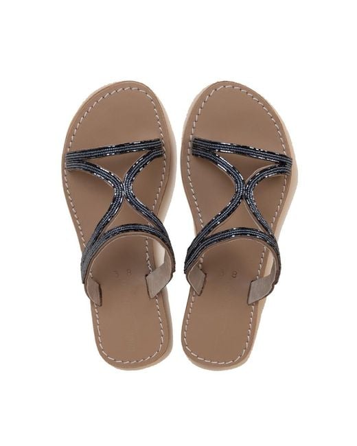 Laidbacklondon Brown Axel Lp Leather Sandal