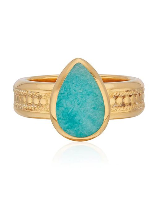 Anna Beck Blue Amazonite Drop Cocktail Ring