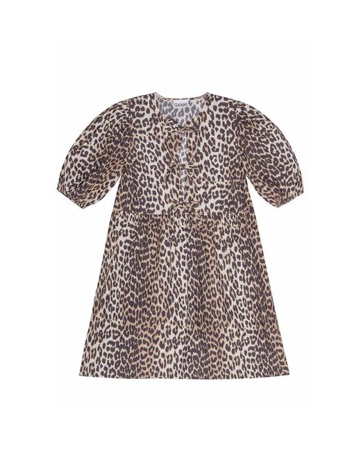 Ganni Purple Tie String Mini Dress