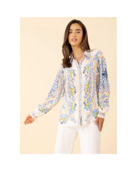 Hale Bob Natural Kinslee Silk Top