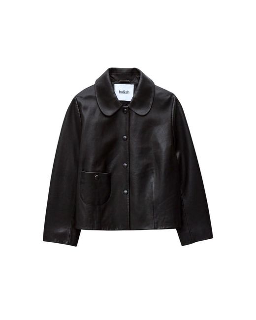 Ba&sh Black Mylos Leather Jacket