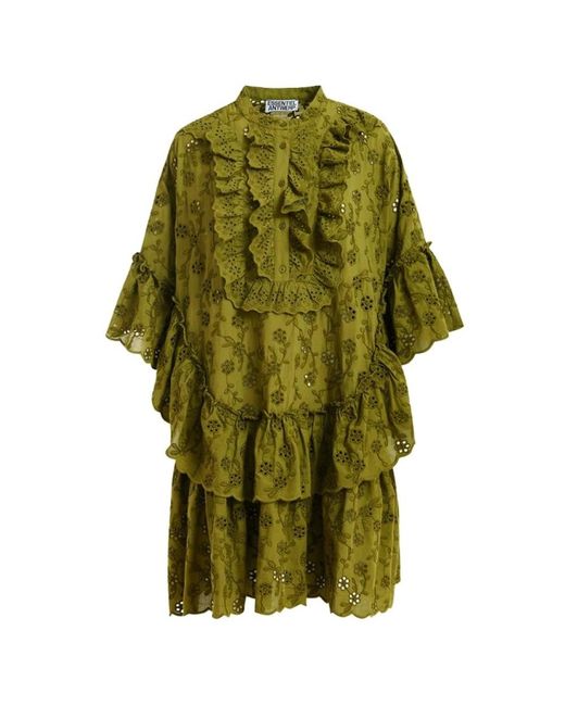 Essentiel Antwerp Green Jimminy Broderie Anglaise Dress