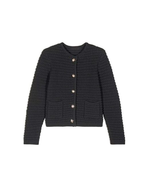 Ba&sh Black Gaspard Organic Cotton Cardigan