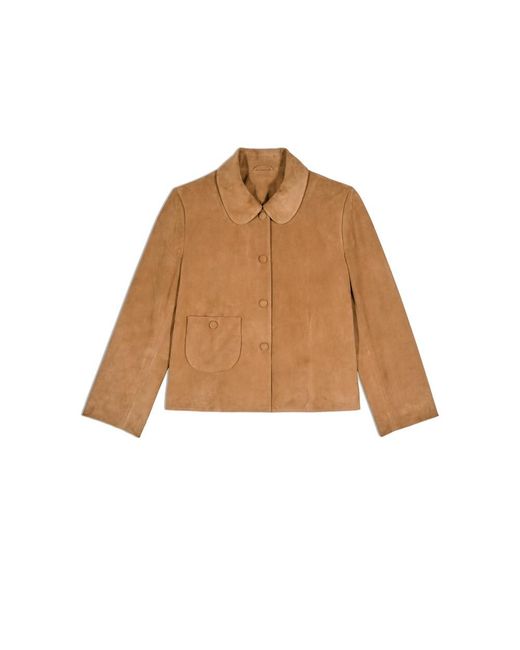 Ba&sh Brown Milas Suede Jacket