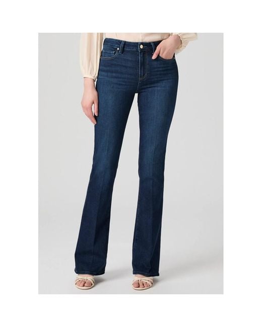 PAIGE Blue Laurel Canyon High Rise Flare Jeans