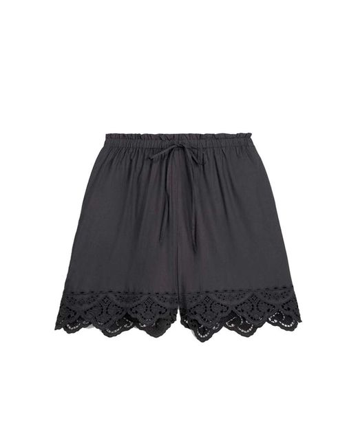 Louise Misha Gray Boxi Organic Cotton Poplin Shorts