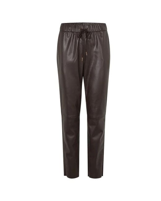 Dea Kudibal Gray Helenedea Leather Track Pant