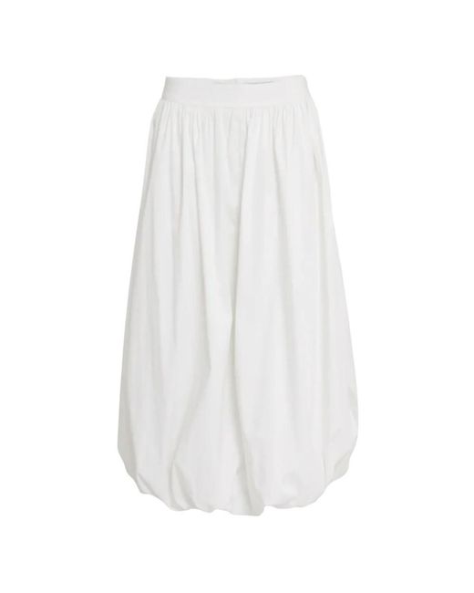 Minus White Msoline Bubble Midi Skirt