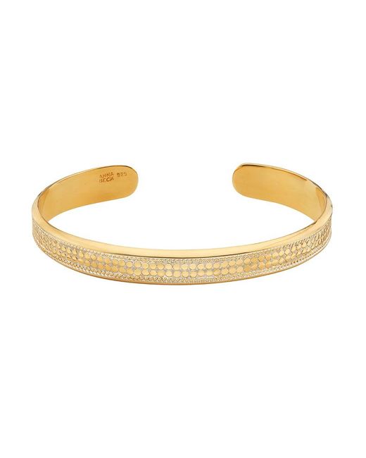 Anna Beck Classic Wide Band Stacking Cuff in Metallic | Lyst