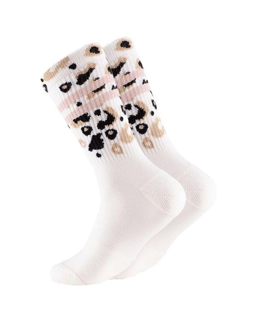 OOLY White Leo Organic Cotton Socks