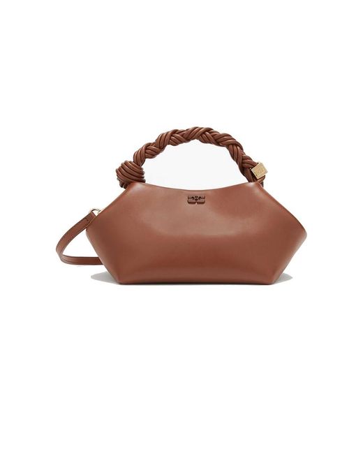 Ganni Brown Bou Small Butter Leather Bag