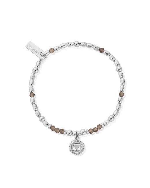 ChloBo Metallic Smokey Quartz Root Chakra Bracelet