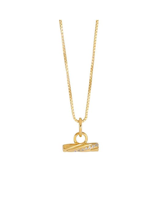 Rachel Jackson Metallic Mini Twisted T Bar Necklace