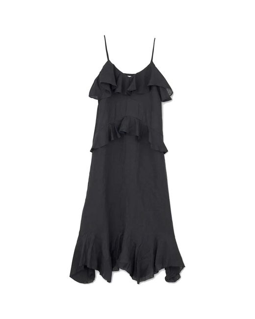 SKALL Black Benedicte Linen Strappy Dress