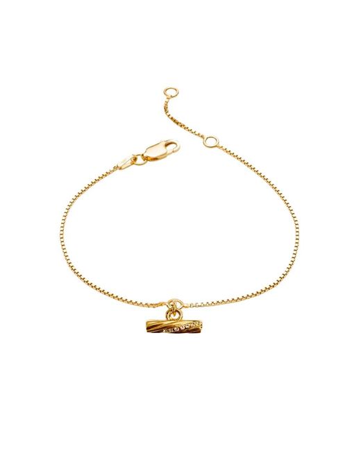 Rachel Jackson Metallic Twisted T Bar Chain Bracelet