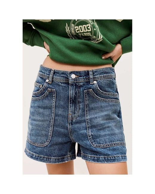 Ba&sh Blue Zevy Denim Shorts