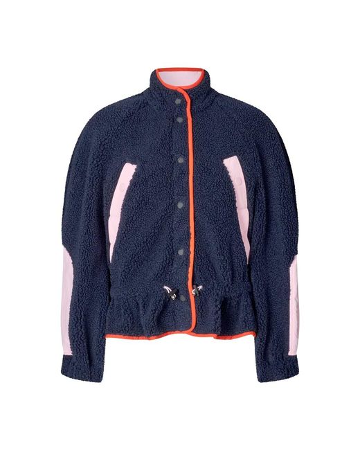 Stine Goya Blue Dropped Shoulder Fleece Jacket